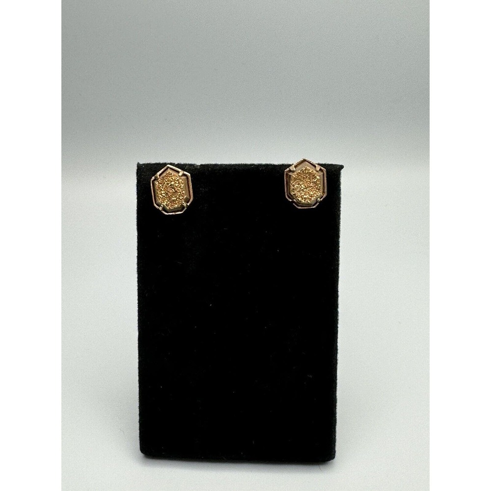 Kendra Scott Drusy rose Gold Plated Stud Earrings